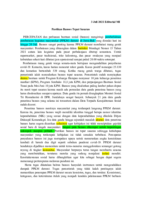 (DOC) CONTOH ANALISIS TEKS EDITORIAL