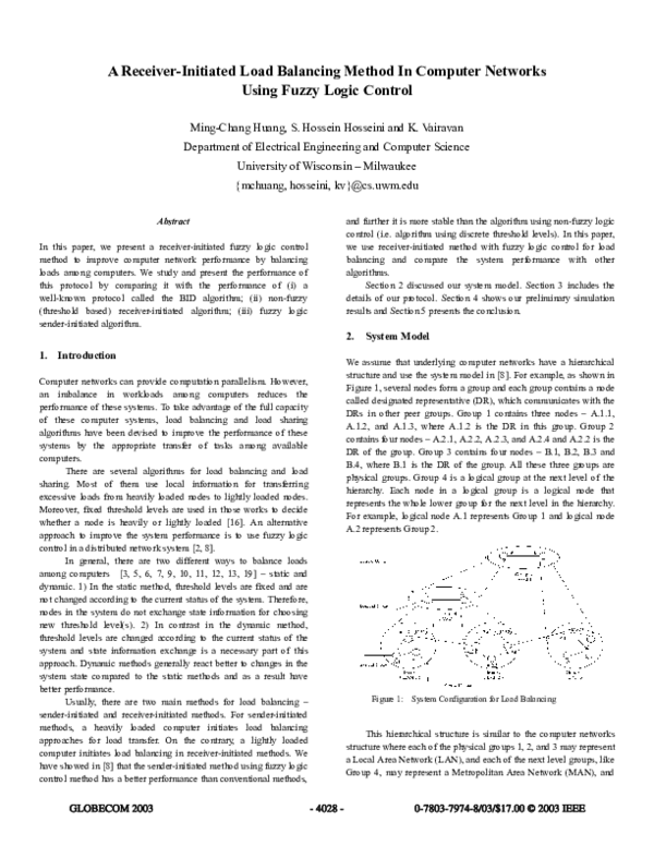 (PDF) A receiver-initiated load balancing method in computer networks ...