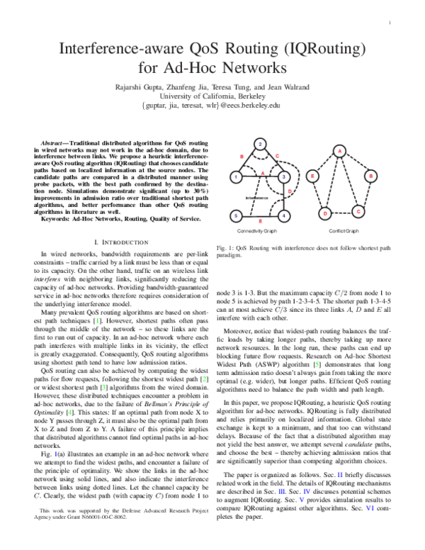 (PDF) Interference-aware QoS routing (IQRouting) for ad-hoc networks