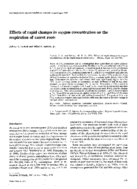 (PDF) Effects of rapid changes in oxygen concentration on the ...