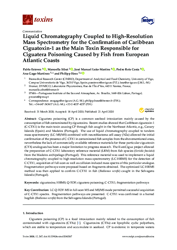 (PDF) Liquid Chromatography Coupled to High-Resolution Mass ...