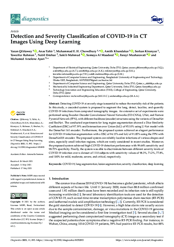 (PDF) Detection and Severity Classification of COVID-19 in CT Images ...