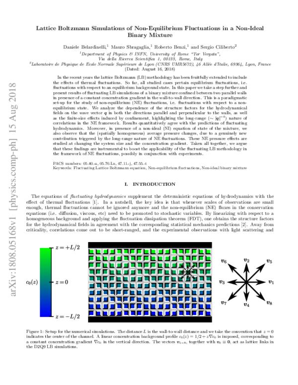 (PDF) Lattice Boltzmann simulations of nonequilibrium fluctuations in a ...