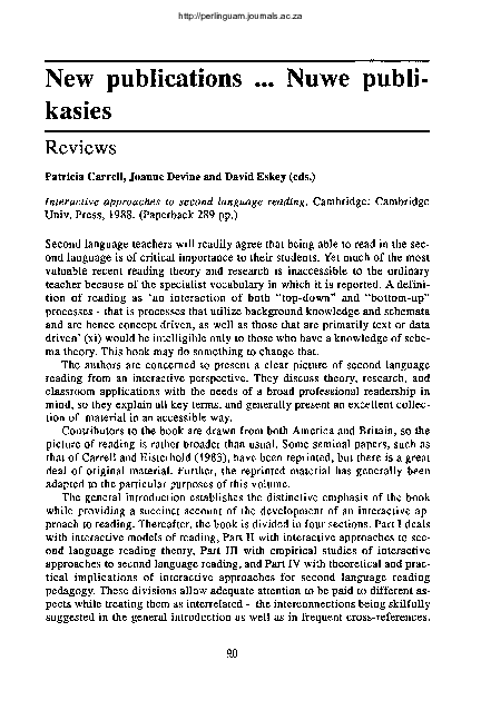(PDF) Patricia Carrell, Joanne Devine and David Eskey (eds ...