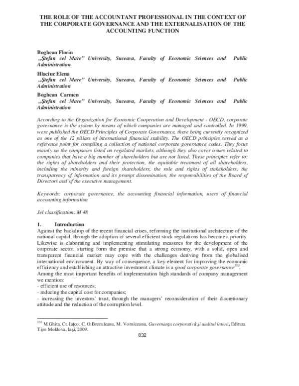 (PDF) The Role Of The Accountant Professional In The Context Of The ...