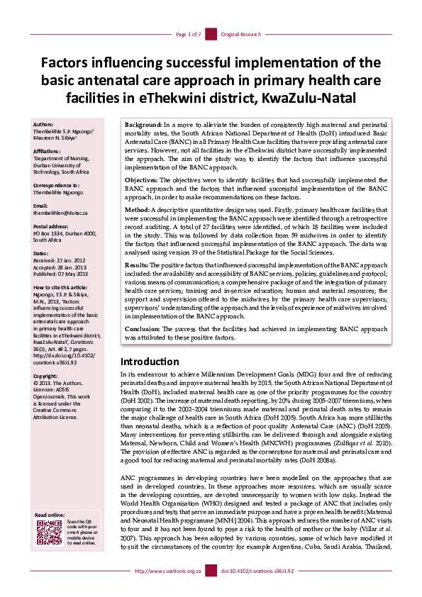 (PDF) Factors Influencing Successful Implementation of Green Manufacturing