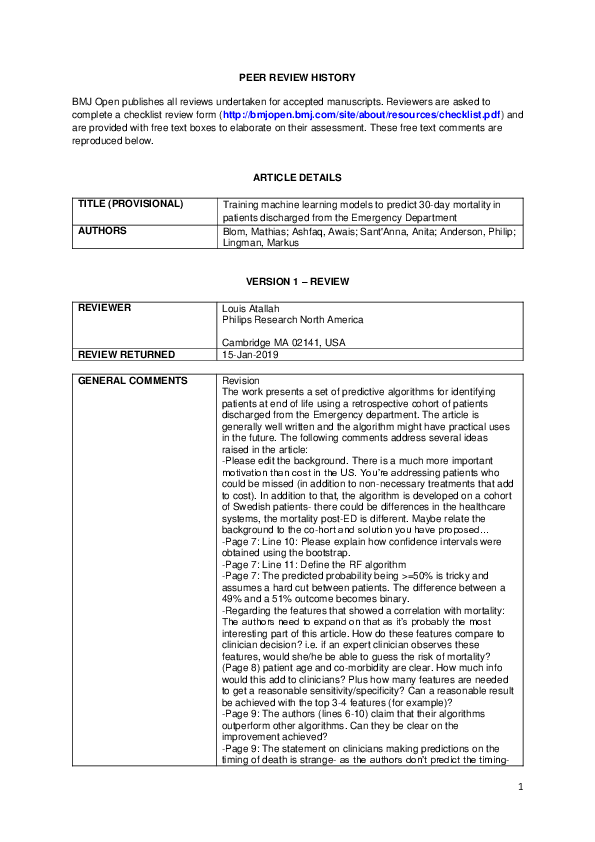 (PDF) Training machine learning models to predict 30-day mortality in ...