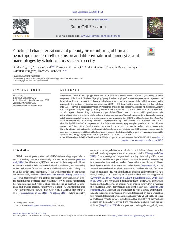 (PDF) Functional characterization and phenotypic monitoring of human ...