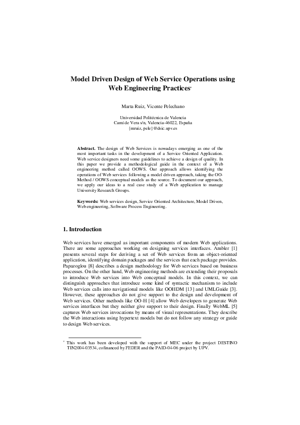 (PDF) Model Driven Design of Web Service Operations using Web ...