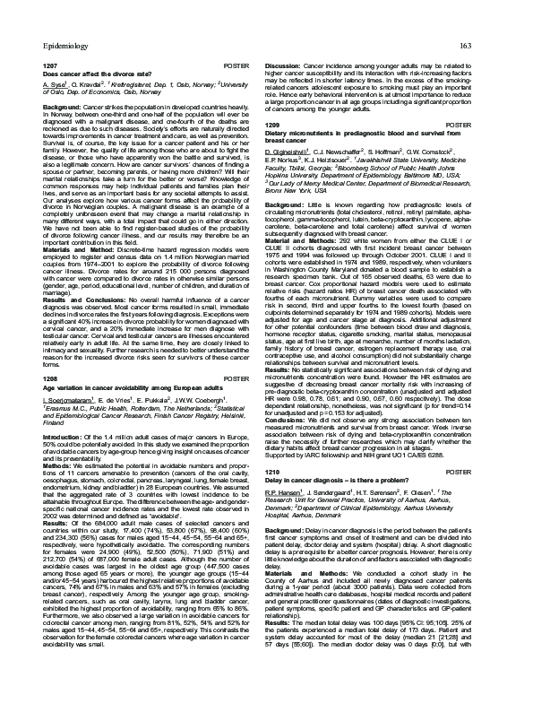 (PDF) 1210 POSTER Delay in cancer diagnosis – is there a problem?