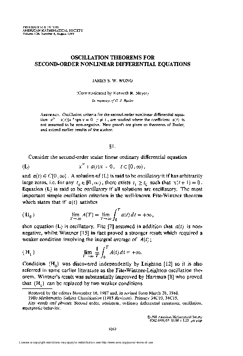 (PDF) Oscillation theorems for second order nonlinear functional ...