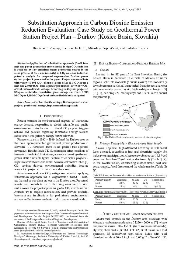 (PDF) Substitution Approach in Carbon Dioxide Emission Reduction ...