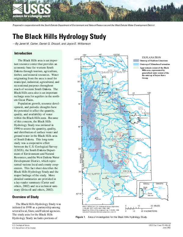 (PDF) The Black Hills Hydrology Study