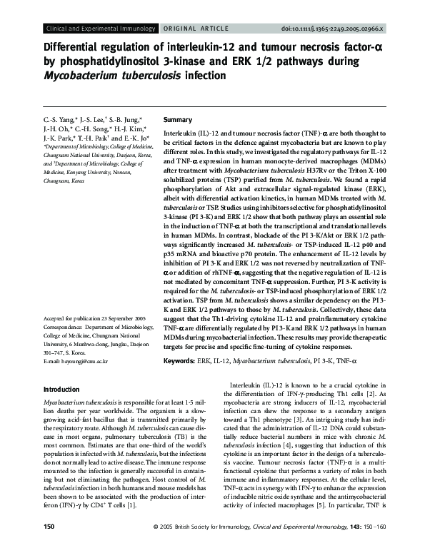 (PDF) Differential Regulation of Interleukin-12 and Interleukin-10 by ...
