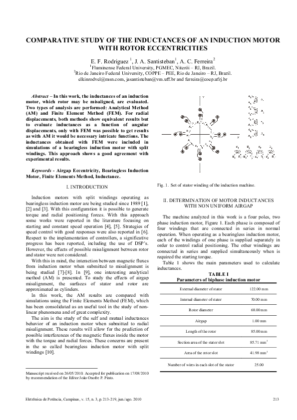 (PDF) Comparative Study Of The Inductances Of An Induction Motor With ...