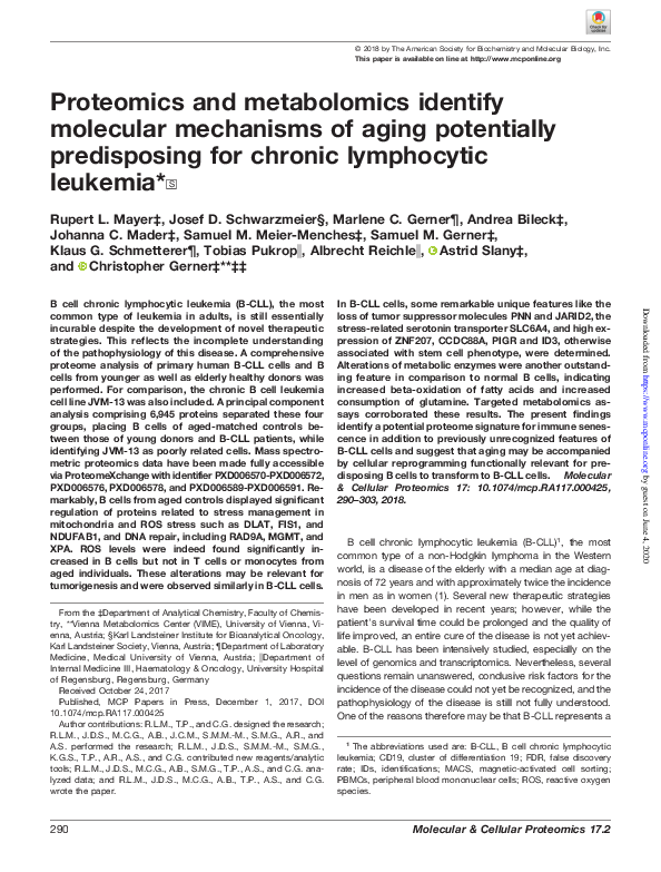 (PDF) Proteomics and metabolomics identify molecular mechanisms of ...