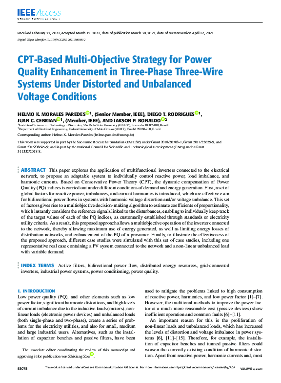(PDF) CPT-Based Multi-Objective Strategy for Power Quality Enhancement ...