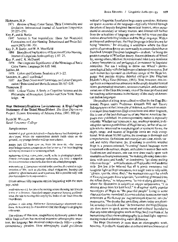 (PDF) Hopi Dictionary/Hopiikwa Lavaytutuveni: A Hopi-English Dictionary ...