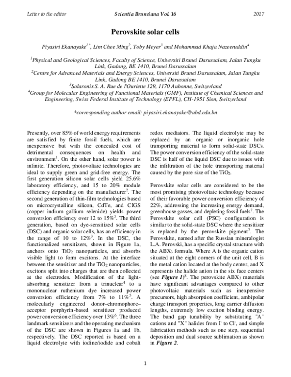 (PDF) Perovskite Solar Cells