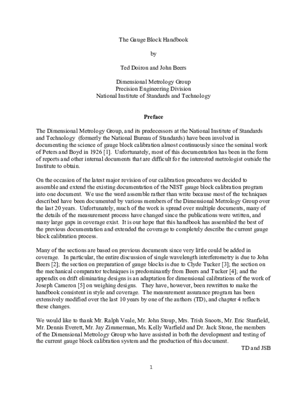 (PDF) The Gauge Block Handbook Ted Doiron Academia.edu
