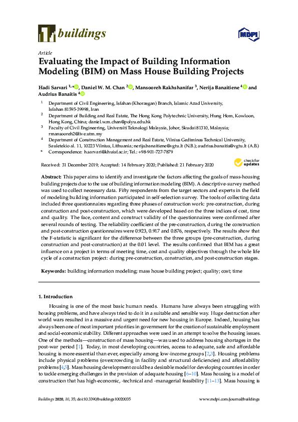 (PDF) Evaluating the Impact of Building Information Modeling (BIM) on ...