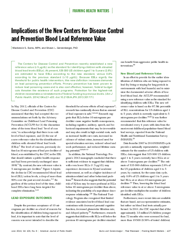 (PDF) Implications of the new Centers for Disease Control and ...