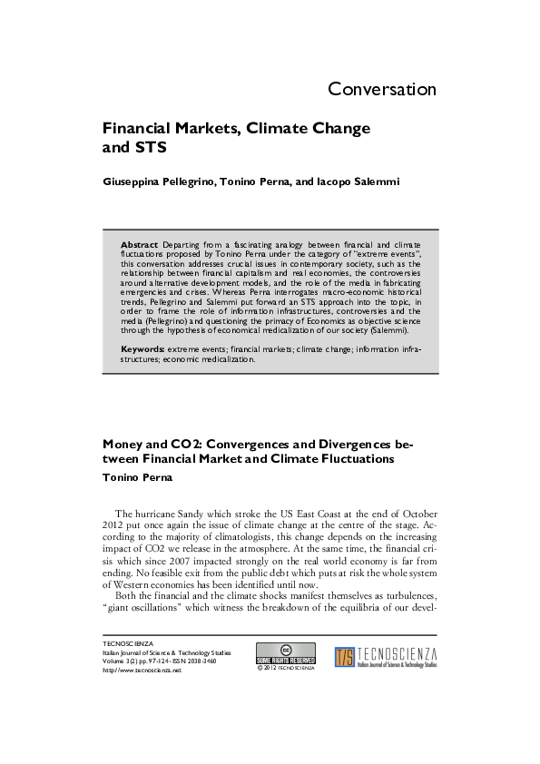 (PDF) Financial Markets, Climate Change and STS