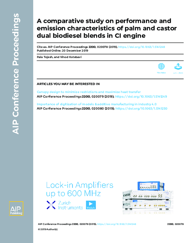 (PDF) A comparative study on performance and emission characteristics ...