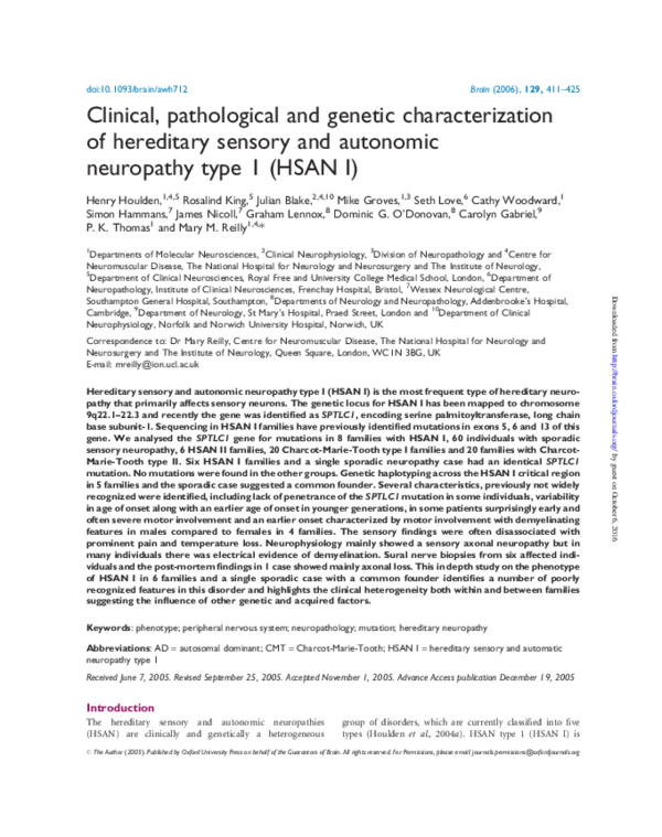 (PDF) Clinical, pathological and genetic characterization of hereditary ...