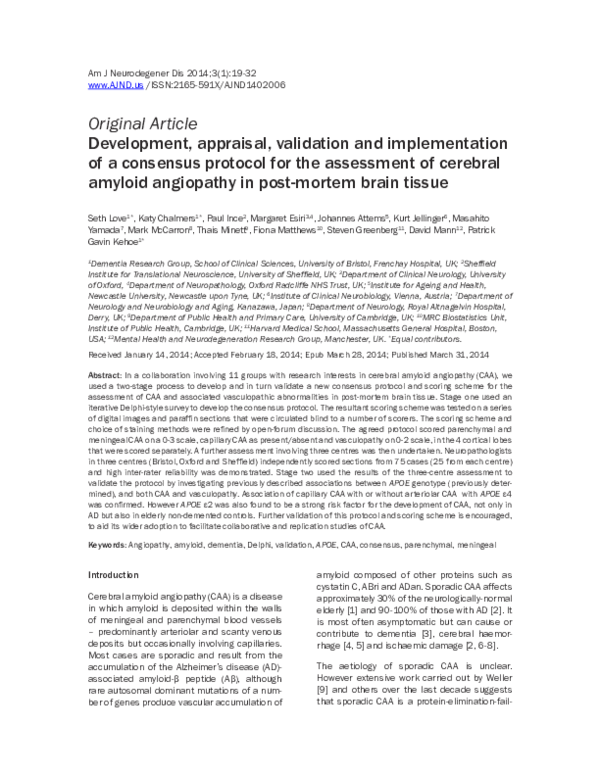 (PDF) Development, appraisal, validation and implementation of a ...
