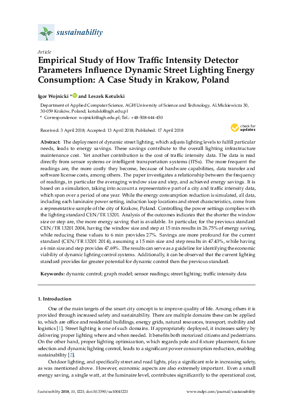 (PDF) Empirical Study of How Traffic Intensity Detector Parameters ...