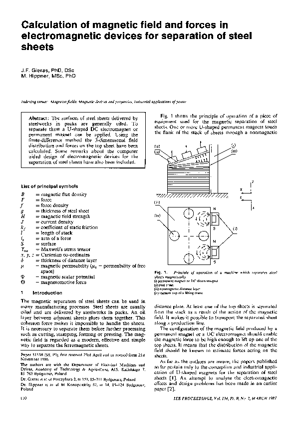 (PDF) Calculation of field and forces in