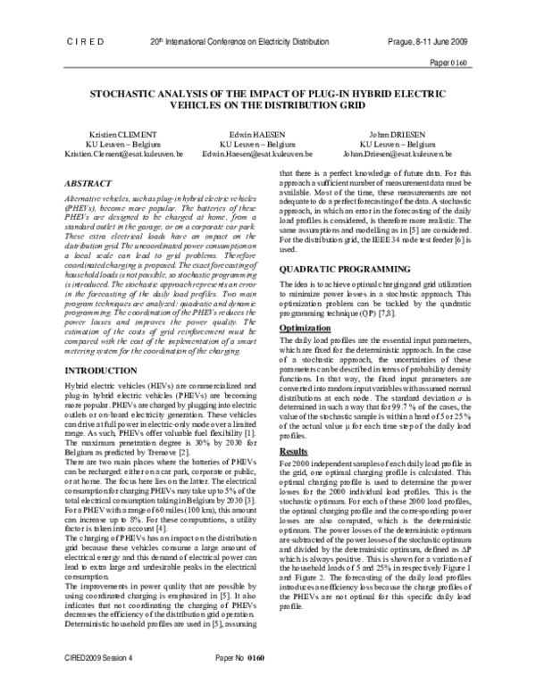 (PDF) Stochastic analysis of the impact of plug-in hybrid electric ...