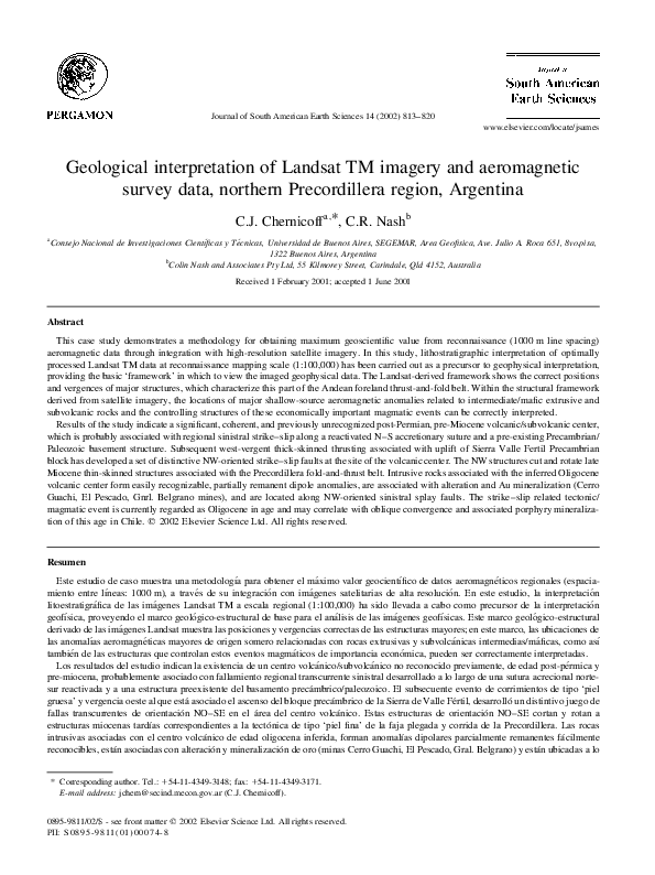 (PDF) Geological interpretation of Landsat TM imagery and aeromagnetic ...