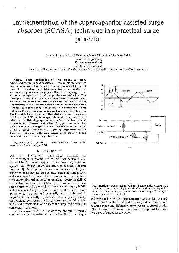 (PDF) Implementation of the supercapacitor-assisted surge absorber ...