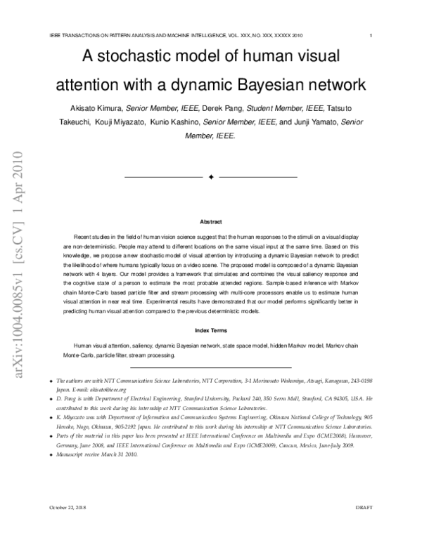 (PDF) A stochastic model of human visual attention with a dynamic ...