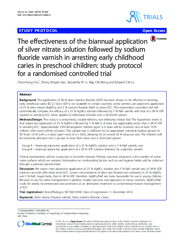 (PDF) The effectiveness of the biannual application of silver nitrate ...