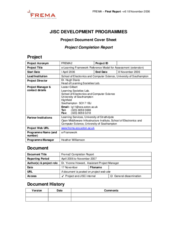 (PDF) Frema Final Report