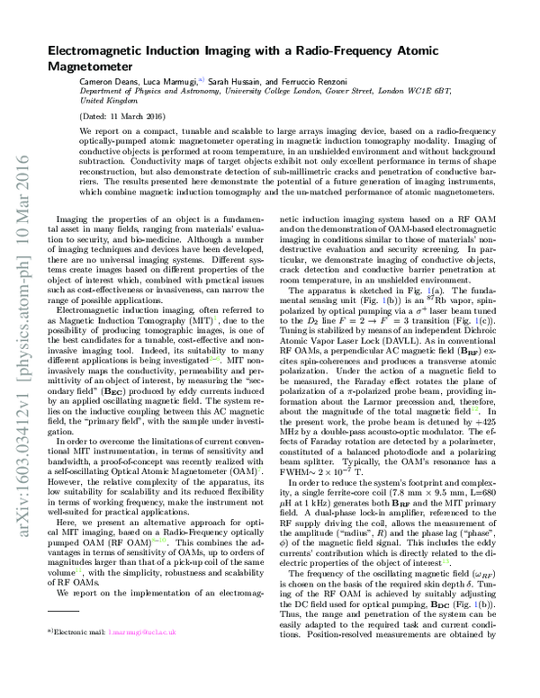 (PDF) Electromagnetic induction imaging with a radio-frequency atomic ...