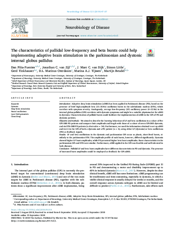 (PDF) The characteristics of pallidal low-frequency and beta bursts ...