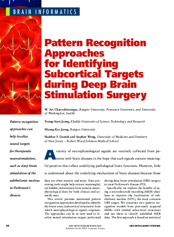 (PDF) Pattern Recognition Approaches for Identifying Subcortical ...