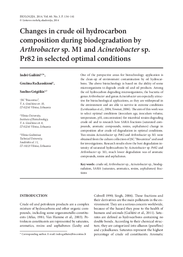 (PDF) Changes in crude oil hydrocarbon composition during ...