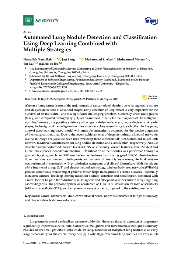 (PDF) Automated Lung Nodule Detection and Classification Using Deep ...