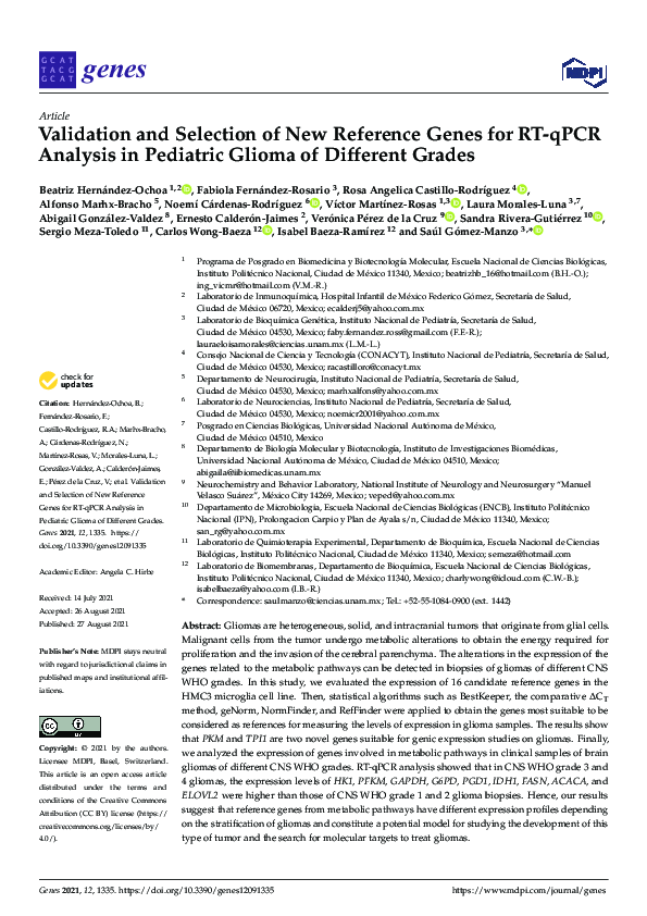 (PDF) Validation and Selection of New Reference Genes for RT-qPCR ...