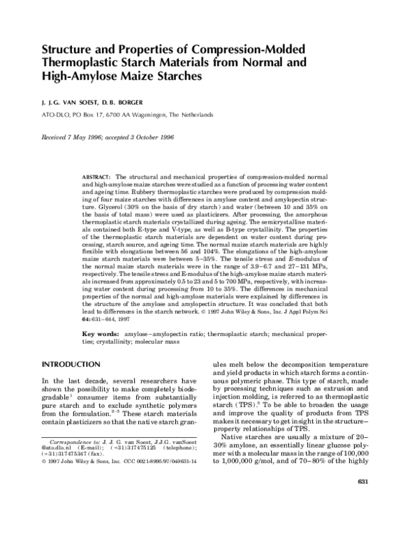 (PDF) Structure and properties of compression-molded thermoplastic ...