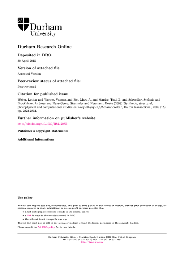 Synthetic, structural, photophysical and computational studies of π-conjugated bis- and tris-1,3,2-benzodiazaboroles and related bis(boryl) dithiophenes