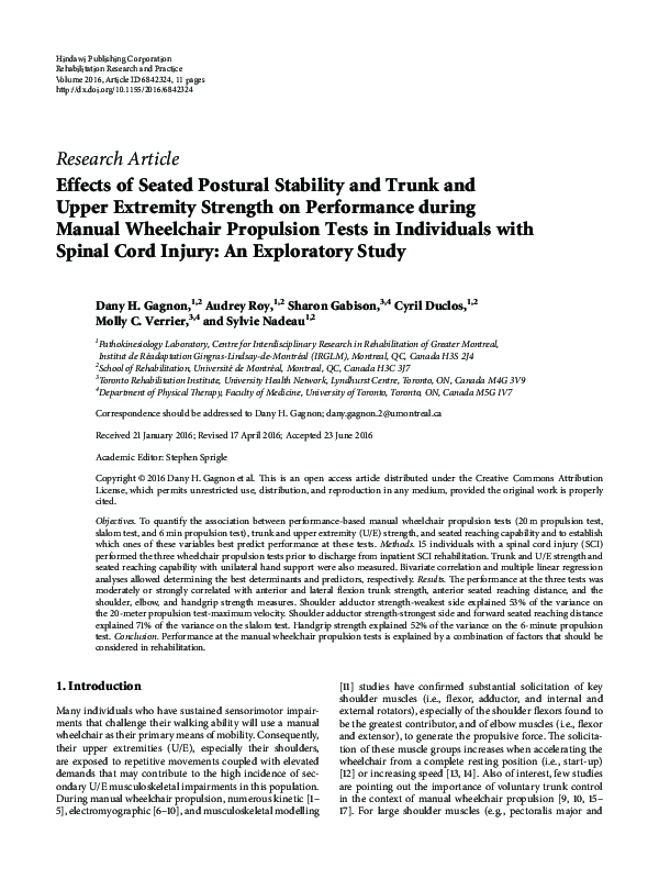 (PDF) Effects of Seated Postural Stability and Trunk and Upper ...