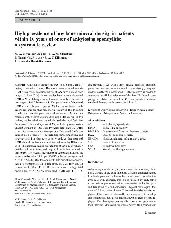 (PDF) High prevalence of low bone mineral density in pre-dialysis ...