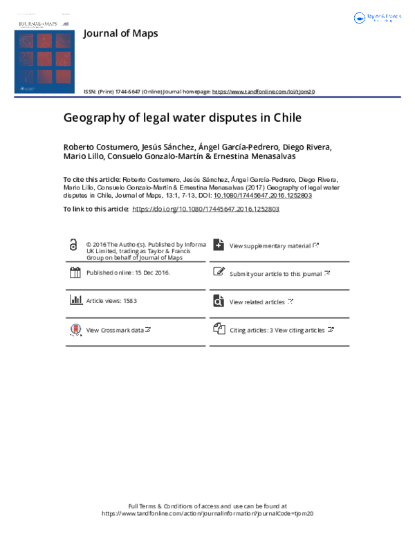 (PDF) Geography of legal water disputes in Chile