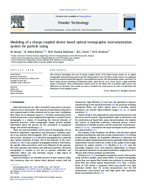 (PDF) Modeling of a charge coupled device based optical tomographic ...